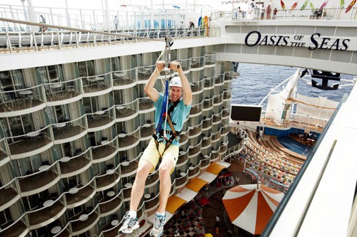 Ziplining on Oasis of the Seas